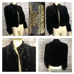 Vintage Borgessa deep pile by Borg & CASPER fur high neck fur coat